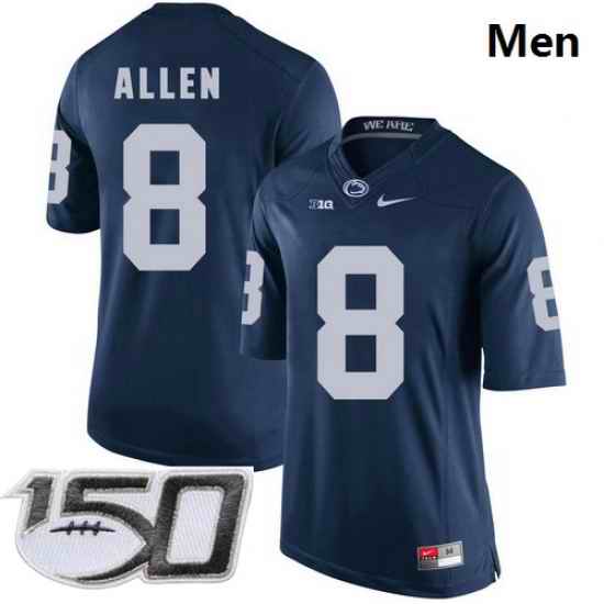 Men Penn State Nittany Lions 8 Mark Allen Navy College Football Stitched 150TH Patch Jersey